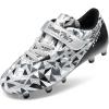 image:imageDREAM PAIRS Boys Girls Soccer Cleats Kids Football Shoes for LittleBig KidBlackGrey