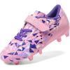 image:imageDREAM PAIRS Boys Girls Soccer Cleats Kids Football Shoes for LittleBig KidPinkPurple