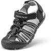 image:imageDREAM PAIRS Boys Girls Summer Outdoor Athletic Sport Sandals Hiking Beach Casual Closed Toe Adjustable Multicolor for ToddlerLittleBig KidsBlackGrey