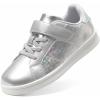 image:imageDREAM PAIRS Girls Boys Sneakers Tennis School Shoes Casual Walking Storybook Footwear for LittleBig KidsSilver