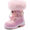 image:imageDREAM PAIRS Girls Toddler Snow Boots Slip Resistant Faux Fur Lined Mid Calf Little Kids Winter ShoesPink