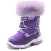 image:imageDREAM PAIRS Girls Toddler Snow Boots Slip Resistant Faux Fur Lined Mid Calf Little Kids Winter ShoesPurple