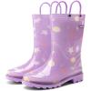 image:imageDREAM PAIRS Kids Rain Boots Cute Lightweight Waterproof with Pullon Handles for Girls amp Boys Toddler Outdoor PlayPurple