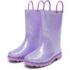 image:imageDREAM PAIRS Kids Rain Boots Glitter Boys Girls with Easyon Handles Sparkly Waterproof Boots Outdoor Playing Rain Boots UnisexChildPurple