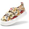 image:imageDREAM PAIRS Kids Toddler Sneakers Boys Girls Canvas with Cartoon Dual Hook and Loops for School WalkingBrownDinosaur