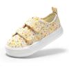 image:imageDREAM PAIRS Kids Toddler Sneakers Boys Girls Canvas with Cartoon Dual Hook and Loops for School WalkingYellowFlower