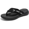 image:imageDREAM PAIRS Womens Arch Support Flip Flops Comfortable Thong SandalsBlack