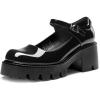 image:imageDREAM PAIRS Womens Mary Janes Shoes Platform Dress Low Heel Chunky Pumps Round Toe Ankle Strap Pumps Shoes Oxfords EstherBlack