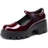 Burgundy-pat