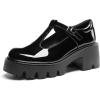 image:imageDREAM PAIRS Womens TStrap Mary Jane Shoes Low Platform Chunky Block Heels Closed Toe Work Pumps Comfortable Round Toe Dress Wedding Party ShoesBlackpat