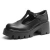 image:imageDREAM PAIRS Womens TStrap Mary Jane Shoes Low Platform Chunky Block Heels Closed Toe Work Pumps Comfortable Round Toe Dress Wedding Party ShoesBlackpu