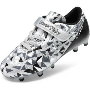 image:imageDREAM PAIRS Boys Girls Soccer Cleats Kids Football Shoes for LittleBig KidBlackGrey