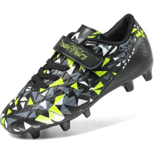 image:imageDREAM PAIRS Boys Girls Soccer Cleats Kids Football Shoes for LittleBig KidBlackNeon Green