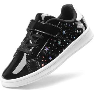 image:imageDREAM PAIRS Girls Boys Sneakers Tennis School Shoes Casual Walking Storybook Footwear for LittleBig KidsBlack