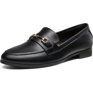 image:imageDREAM PAIRS Womens Loafers Penny Loafers Fashion Comfortable Flats Dressy ShoesBlackpu