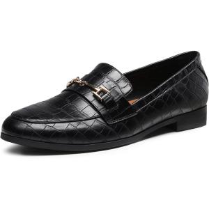 image:imageDREAM PAIRS Womens Loafers Penny Loafers Fashion Comfortable Flats Dressy ShoesBlackstone