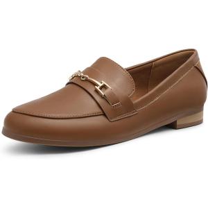 image:imageDREAM PAIRS Womens Loafers Penny Loafers Fashion Comfortable Flats Dressy ShoesBrownpu