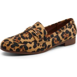 image:imageDREAM PAIRS Womens Loafers Penny Loafers Fashion Comfortable Flats Dressy ShoesLeopardsuede