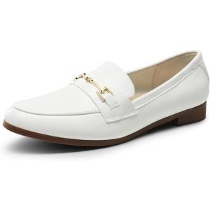 image:imageDREAM PAIRS Womens Loafers Penny Loafers Fashion Comfortable Flats Dressy ShoesWhitepu
