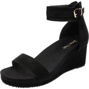image:imageDREAM PAIRS Womens Open Toe Buckle Ankle Strap Platform Wedge Sandals Summer ShoesBlack