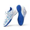 image:imageDREAM PAIRS Boys Girls Indoor Sneakers Lace Up Sport Athletic Casual IC Youth Futsal Football Soccer Shoes for LittleBig KidWhiteNavy