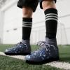 image:imageDREAM PAIRS Boys Girls Indoor Soccer Shoes High Top Football Turf Futsal Shoes for LittleBig KidGrey