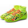 image:imageDREAM PAIRS Boys Girls Indoor Soccer Shoes High Top Football Turf Futsal Shoes for LittleBig KidNeon Green