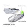 image:imageDREAM PAIRS Boys Girls Soccer Cleats Athletic Training Football Shoes for LittleBig KidLightGreyNavy
