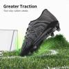 image:imageDREAM PAIRS Boys Girls Soccer Cleats Youth Firm Groud Baseball Cleats Sport Athletic Outdoor Trainning Football Shoes for LittleBig KidBlackDarkGreyWhite