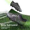 image:imageDREAM PAIRS Boys Girls Soccer Cleats Youth Firm Groud Baseball Cleats Sport Athletic Outdoor Trainning Football Shoes for LittleBig KidBlackDarkGreyWhite