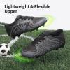 image:imageDREAM PAIRS Boys Girls Soccer Cleats Youth Firm Groud Baseball Cleats Sport Athletic Outdoor Trainning Football Shoes for LittleBig KidBlackDarkGreyWhite