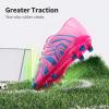 image:imageDREAM PAIRS Boys Girls Soccer Cleats Youth Firm Groud Baseball Cleats Sport Athletic Outdoor Trainning Football Shoes for LittleBig KidFuchsiaPinkRoyalBlue