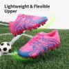 image:imageDREAM PAIRS Boys Girls Soccer Cleats Youth Firm Groud Baseball Cleats Sport Athletic Outdoor Trainning Football Shoes for LittleBig KidFuchsiaPinkRoyalBlue