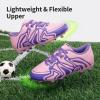 image:imageDREAM PAIRS Boys Girls Soccer Cleats Youth Firm Groud Baseball Cleats Sport Athletic Outdoor Trainning Football Shoes for LittleBig KidPinkPurple