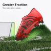 image:imageDREAM PAIRS Boys Girls Soccer Cleats Youth Firm Groud Baseball Cleats Sport Athletic Outdoor Trainning Football Shoes for LittleBig KidRedBlackSilver