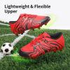 image:imageDREAM PAIRS Boys Girls Soccer Cleats Youth Firm Groud Baseball Cleats Sport Athletic Outdoor Trainning Football Shoes for LittleBig KidRedBlackSilver