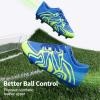 image:imageDREAM PAIRS Boys Girls Soccer Cleats Youth Firm Groud Baseball Cleats Sport Athletic Outdoor Trainning Football Shoes for LittleBig KidRoyalLemonGreenSilver
