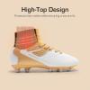 image:imageDREAM PAIRS Boys Girls Soccer Cleats Youth Firm Groud Outdoor Sport Athletic High Top Football Shoes for LittleBig KidBlack Monochrome
