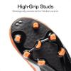 image:imageDREAM PAIRS Boys Girls Soccer Cleats Youth Firm Groud Outdoor Sport Athletic High Top Football Shoes for LittleBig KidBlackGreyOrange