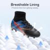image:imageDREAM PAIRS Boys Girls Soccer Cleats Youth Firm Groud Outdoor Sport Athletic High Top Football Shoes for LittleBig KidBlackRoyal BlueRed