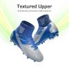 image:imageDREAM PAIRS Boys Girls Soccer Cleats Youth Firm Groud Outdoor Sport Athletic High Top Football Shoes for LittleBig KidBlueWhiteGrey