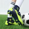 image:imageDREAM PAIRS Boys Girls Soccer Cleats Youth Firm Groud Outdoor Sport Athletic High Top Football Shoes for LittleBig KidDarkBlueNeonGreen