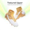 image:imageDREAM PAIRS Boys Girls Soccer Cleats Youth Firm Groud Outdoor Sport Athletic High Top Football Shoes for LittleBig KidGoldWhite