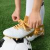 image:imageDREAM PAIRS Boys Girls Soccer Cleats Youth Firm Groud Outdoor Sport Athletic High Top Football Shoes for LittleBig KidGoldWhite