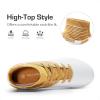 image:imageDREAM PAIRS Boys Girls Soccer Cleats Youth Firm Groud Outdoor Sport Athletic High Top Football Shoes for LittleBig KidGoldWhite
