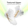 image:imageDREAM PAIRS Boys Girls Soccer Cleats Youth Firm Groud Outdoor Sport Athletic High Top Football Shoes for LittleBig KidWhite