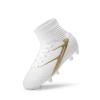image:imageDREAM PAIRS Boys Girls Soccer Cleats Youth Firm Groud Outdoor Sport Athletic High Top Football Shoes for LittleBig KidWhite