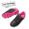 image:imageDREAM PAIRS Boys Girls Soccer Football Cleats Shoes for Little KidBig KidBlackFuchsiaLightGrey