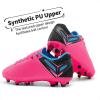 image:imageDREAM PAIRS Boys Girls Soccer Football Cleats Shoes for Little KidBig KidFuchsiaBlackCyan