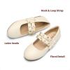 image:imageDREAM PAIRS Flower Girl Ballet Flats Pearls Bow Ballerina Mary Jane Dress Shoes SDFL2315K Ivory 13 Little Kid